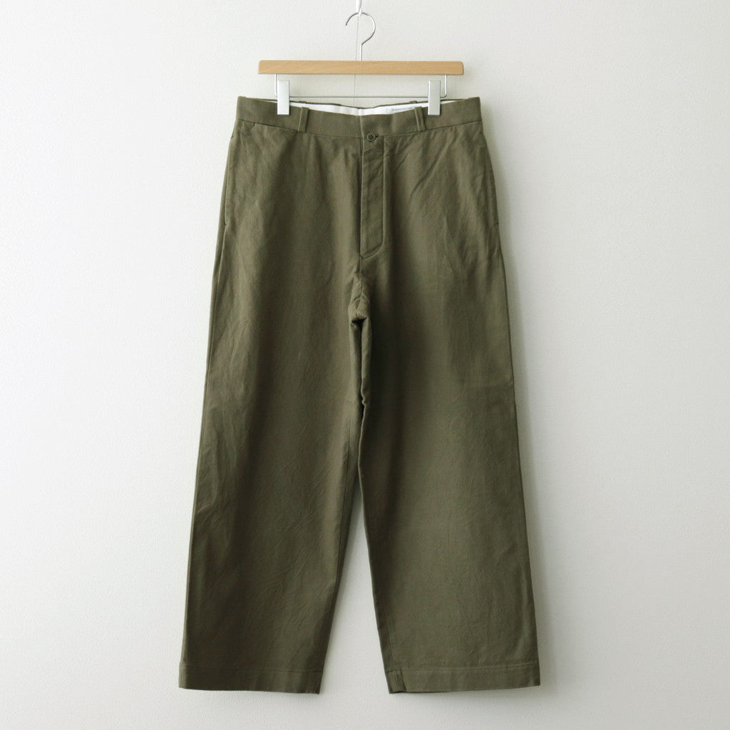CHINO CLOTH PANTS WIDE #olive [13653]