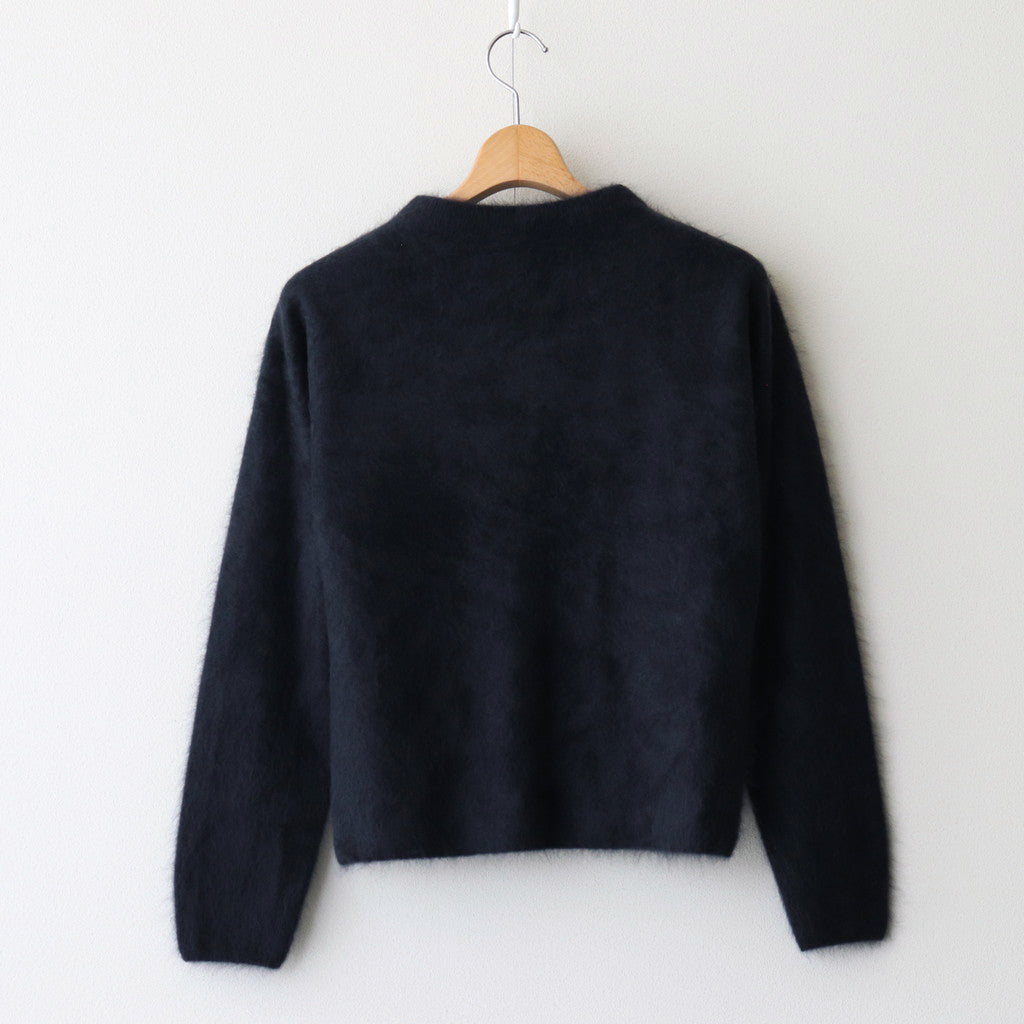 ROYAL CASHMERE FUR CREWNECK CARDIGAN #NAVY [KRAGCW0902]