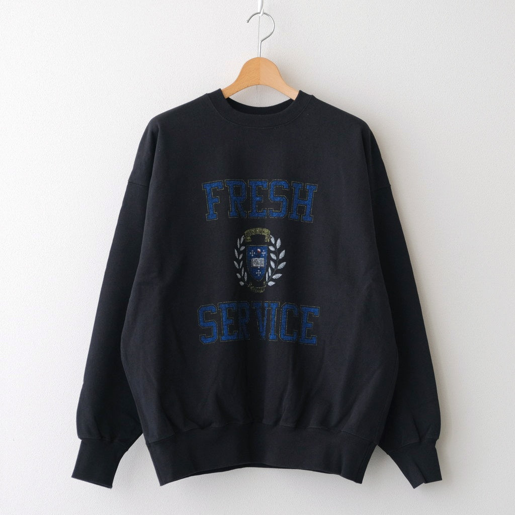 LIGHT OZ CREW NECK SWEAT - COLLEGE #BLACK [FSC253-70017]