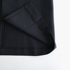 TENSE WOOL DOUBLE CLOTH SLIT SKIRT #BLACK [A26AS02HP]