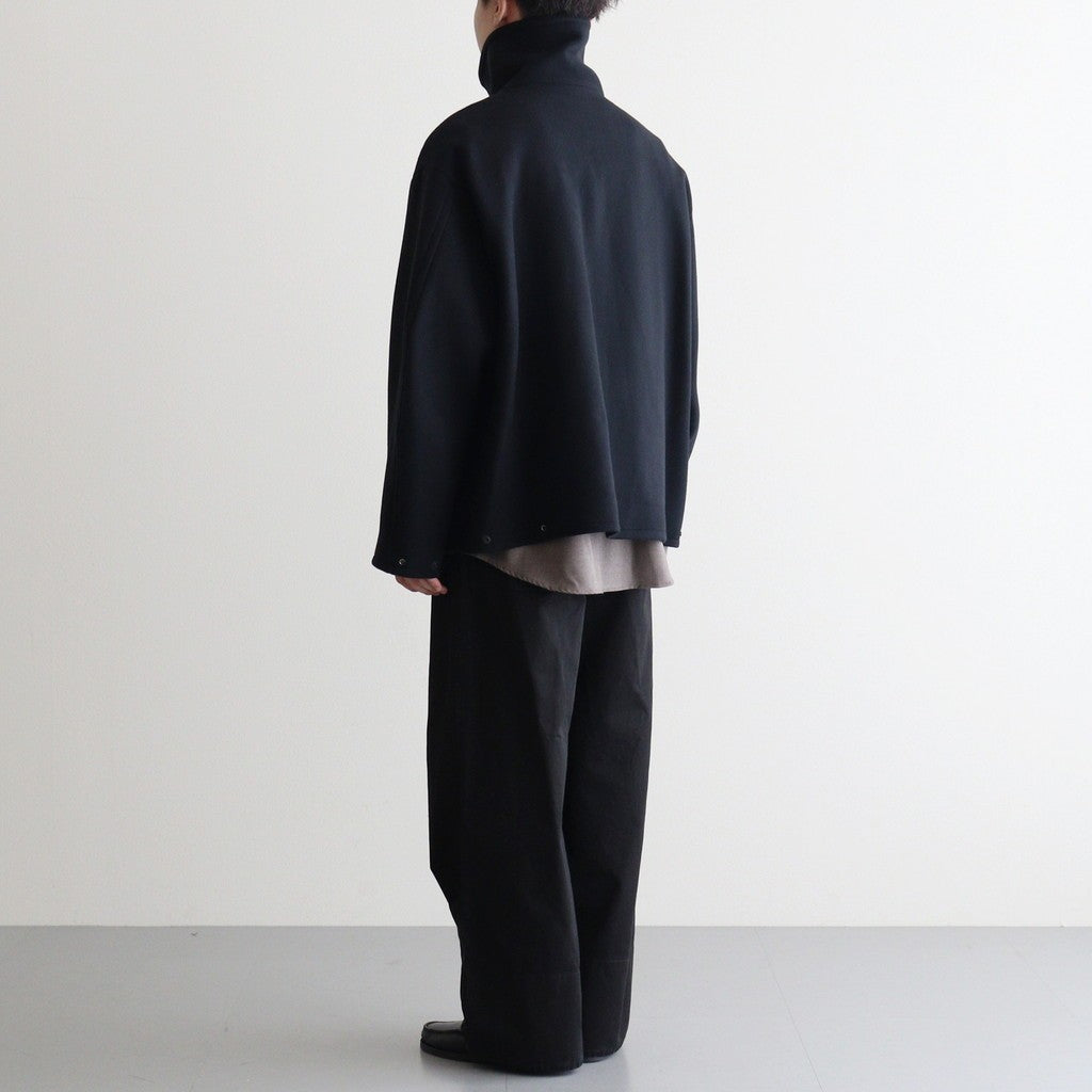 Melton Stand Collar Zip Blouson #BLACK [YK25FW01034B]