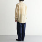 AIRY LIGHT COTTON CHECK BIG SHIRT #MUSTARD GINGHAM CHECK [A26SS01GC]