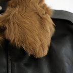 SHRINK LEATHER G-1 JACKET #BLACK SHRINK [26330705]