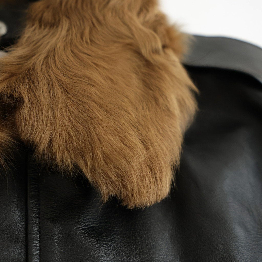 SHRINK LEATHER G-1 JACKET #BLACK SHRINK [26330705]
