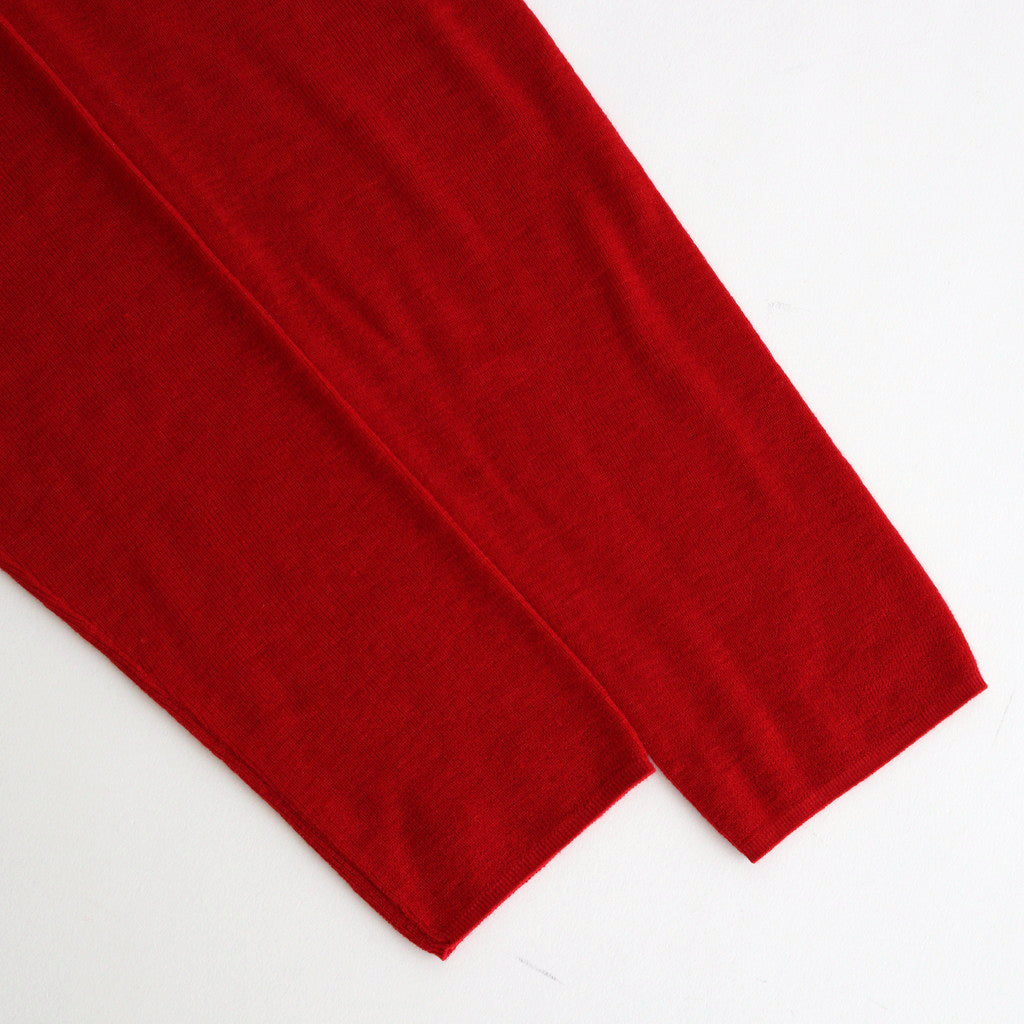ROYAL WOOL CIRCULAR RIB HENRYNECK SWEATER #RED [KRAGCW0703]