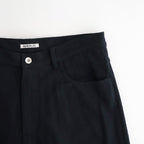 SILK NEP DENIM 5P WIDE PANTS #BLACK [A26SP01SD]