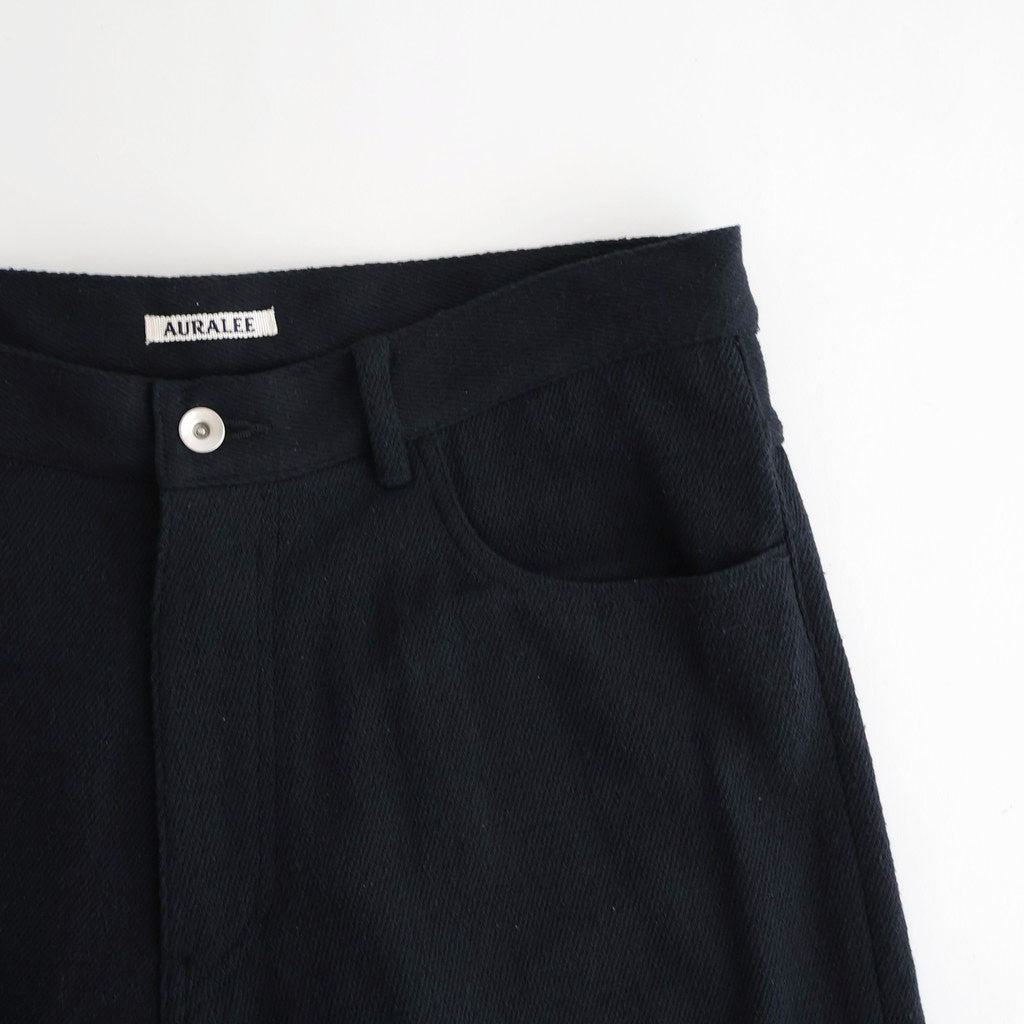 SILK NEP DENIM 5P WIDE PANTS #BLACK [A26SP01SD]