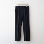 LIGHT WOOL MAX GABARDINE TWO-TUCK SLACKS #TOP BLACK [A26SP04MG]