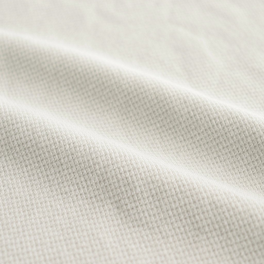 FSSOT | 製品染 30/-スパンポリエステルワッフル クルーネックオーバーサイズプルオーバー #ASH WHITE [GE_FR1203TF]