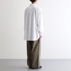 BUTTON SHIRT WIDE #white [13148]