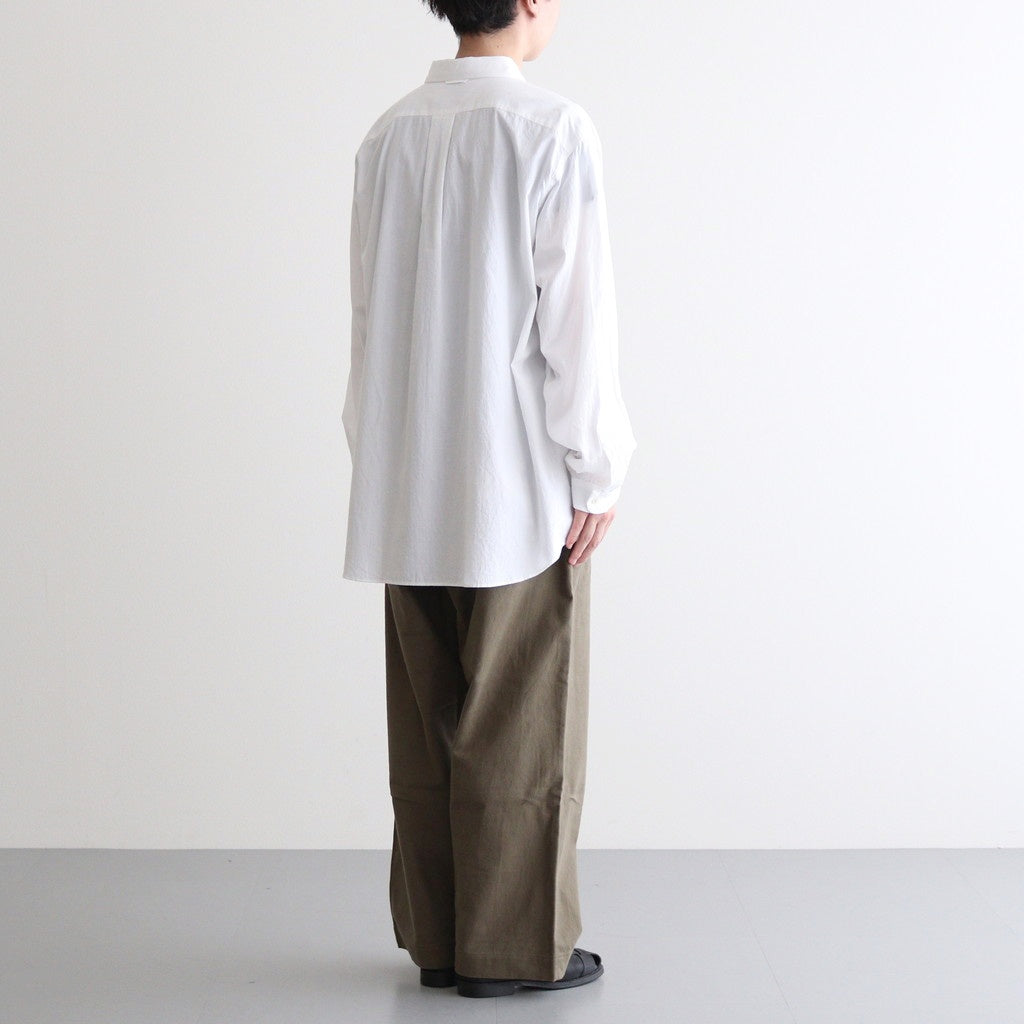 BUTTON SHIRT WIDE #white [13148]