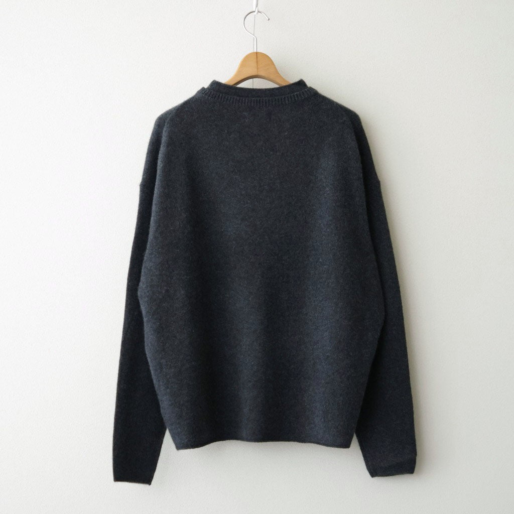 COMFORT TOUCH DOUBLE COLLAR PULLOVER #CHARCOAL GRAY [N0055]