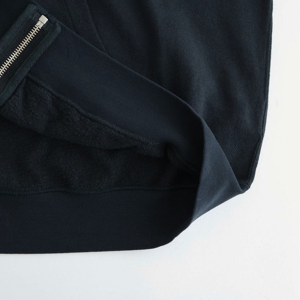 HIGH TWIST LIGHT SWEAT ZIP PARKA #INK BLACK [A26SP01MU] - ciacura