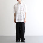 EMBROIDERY OPEN COLLAR SHIRT #WHITE [YK25SS001004SH]