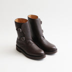 LEATHER WORK BOOTS #DARK BROWN [A25AS01QD]