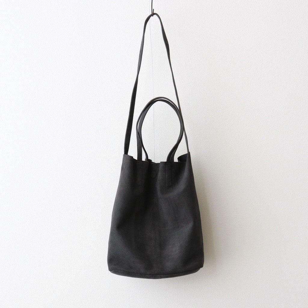 3WAY MEDIUM TOTE（OIL SUEDE） #CHARCOAL [MS-1]