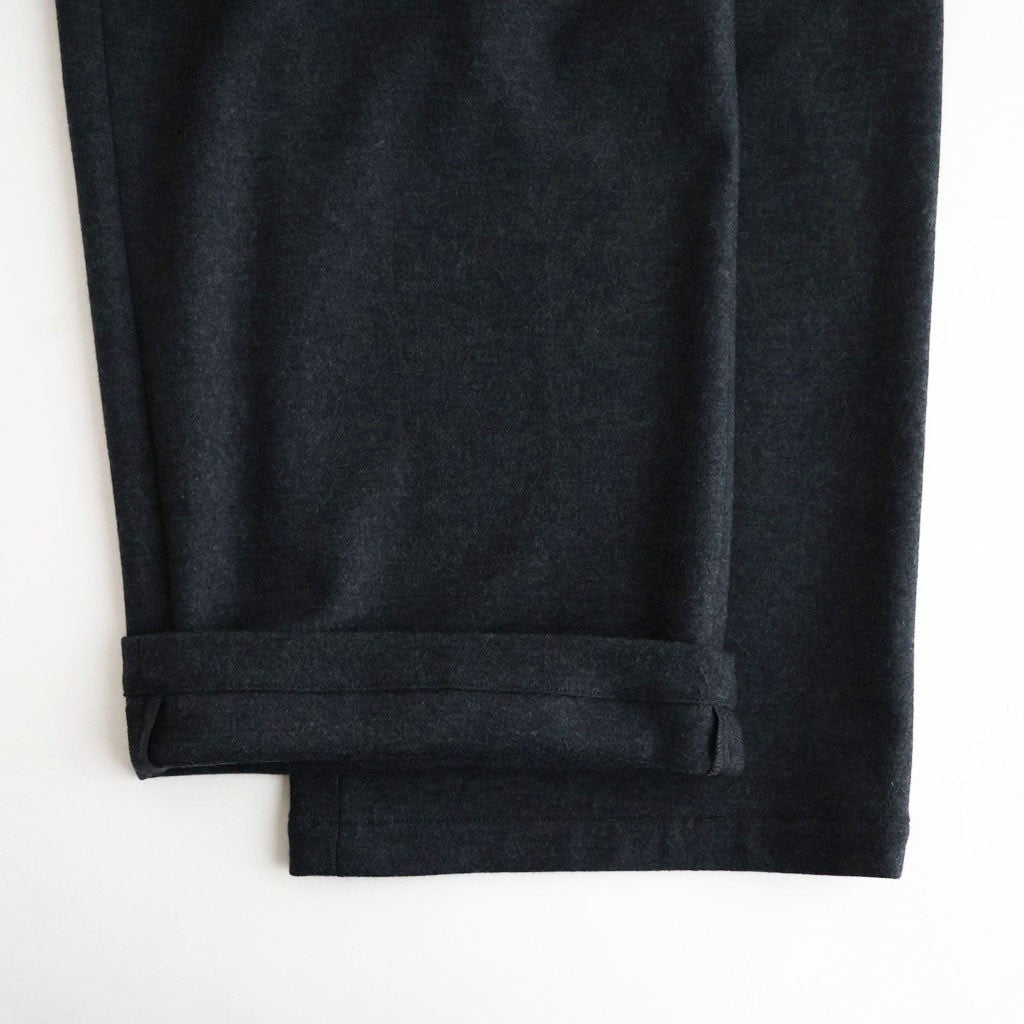 Wool Smooth Flannel Easy Wide Pants #BLACK [GU263-40523B]