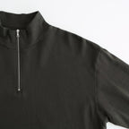 SUPER HIGH GAUGE SWEAT HALF ZIP P/O #DARK BROWN [A25AP03CU]