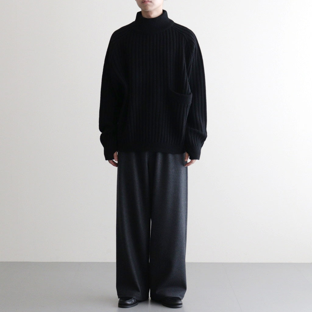 Wool Smooth Flannel Easy Wide Pants #GRAY [GU253-40223B]