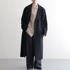 SUPER FINE WOOL MOSSER CHESTERFIELD COAT #BLACK [A25AC05WM]