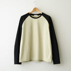 Raglan Sleeve T-shirt #Black / Light Sage [OFH011TE51]