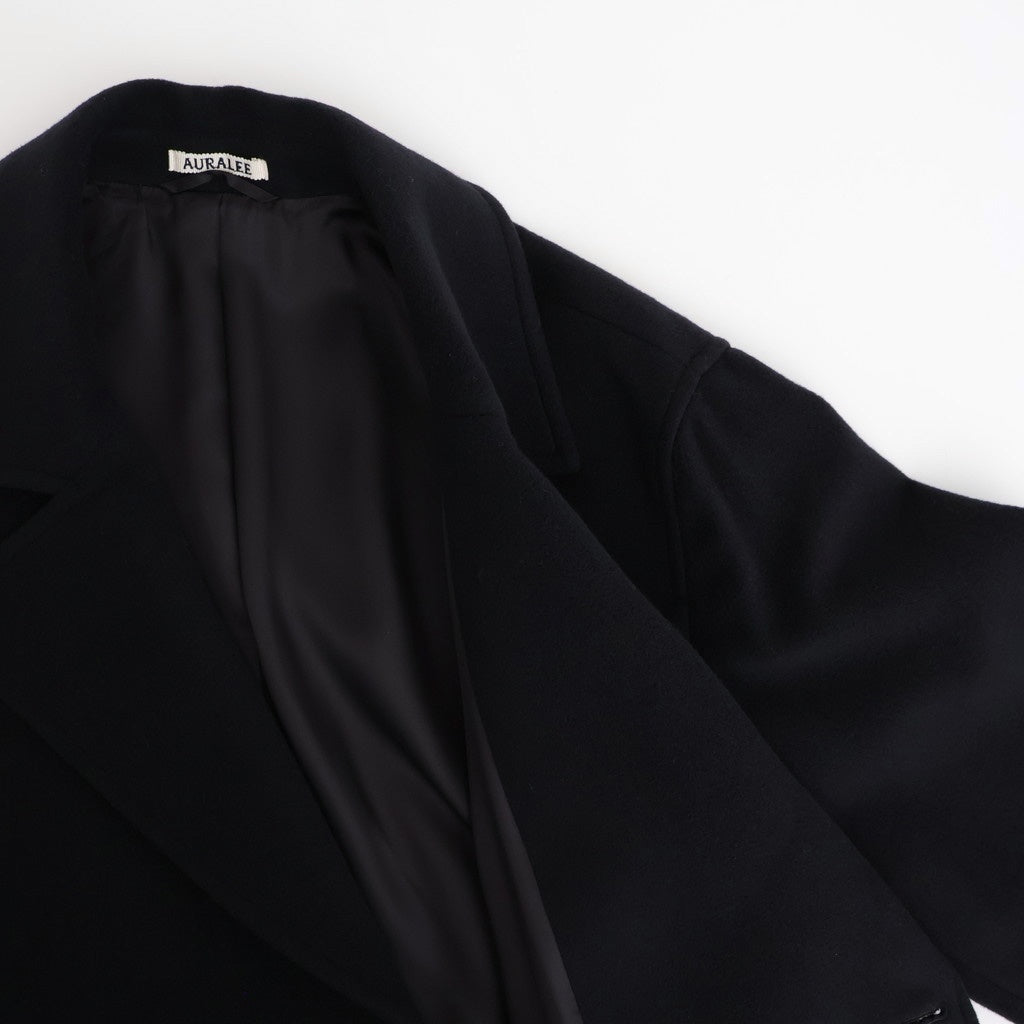 SUPER FINE WOOL MOSSER CHESTERFIELD COAT #BLACK [A25AC05WM]