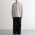 KATHARINE HAMNETT Organic Cotton Wide-leg Work Pants #BLACK [YK25FW01131P-KH]