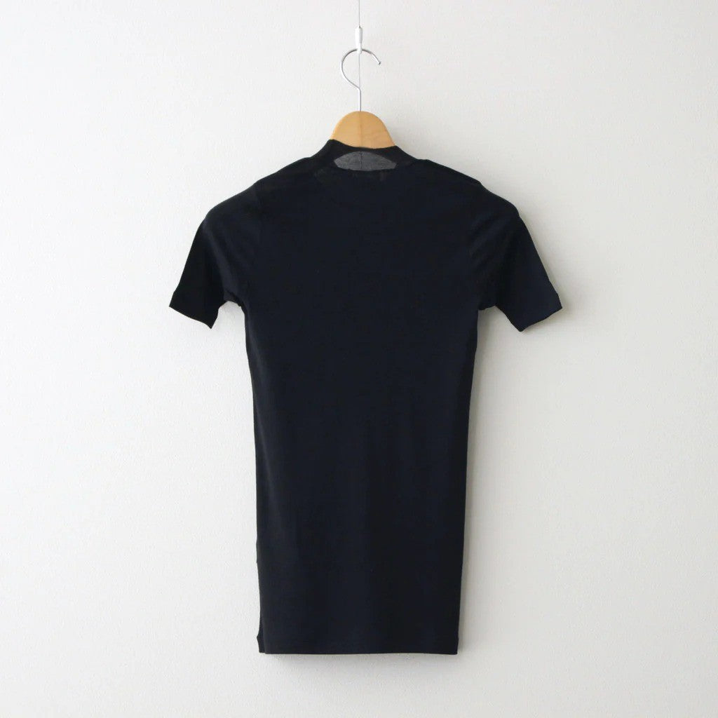 SUPER HIGH GAUGE SHEER RIB TEE #BLACK [A00T03HF]