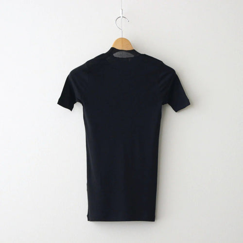 SUPER HIGH GAUGE SHEER RIB TEE #BLACK [A00T03HF]