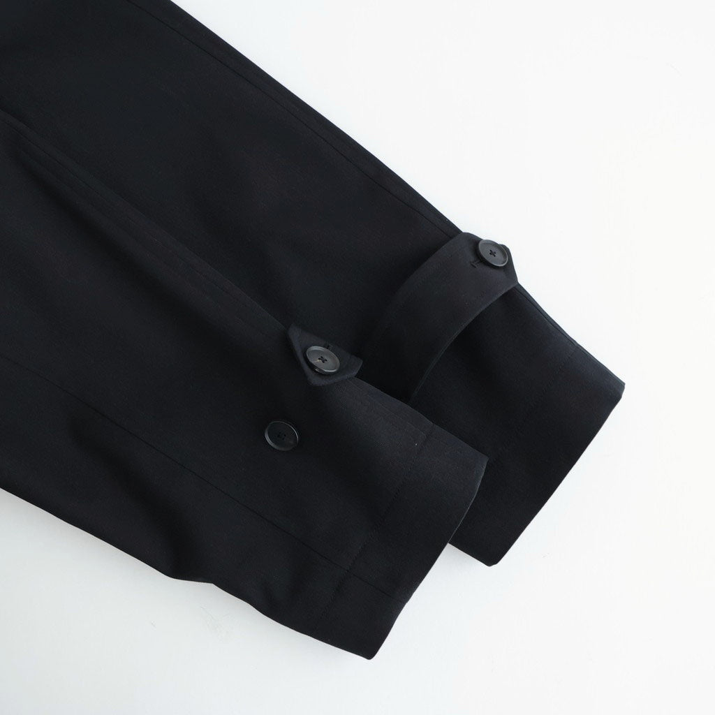 LIGHT WOOL MAX GABARDINE COAT #TOP BLACK [A26SC06MG] - ciacura