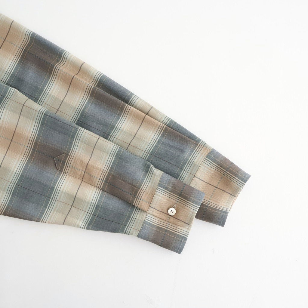 SUPER LIGHT WOOL CHECK SHIRT #LIGHT BROWN CHECK [A26SS01LC]