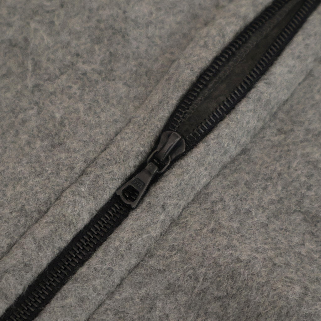 PURE SILK COMFORT FLEECE HALF ZIP P/O #TOP GRAY [A25AP02SF]