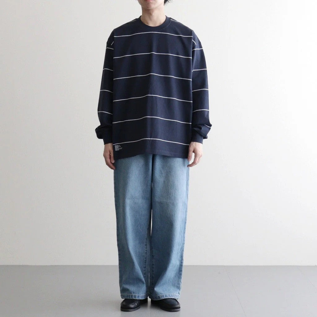 PIN BORDER L/S TEE #NAVY×WHITE [FSC263-70089]