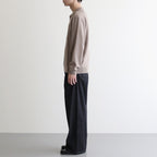 Denim 3pleated Wide-leg Trousers #BLACK [YK25FW01066P]