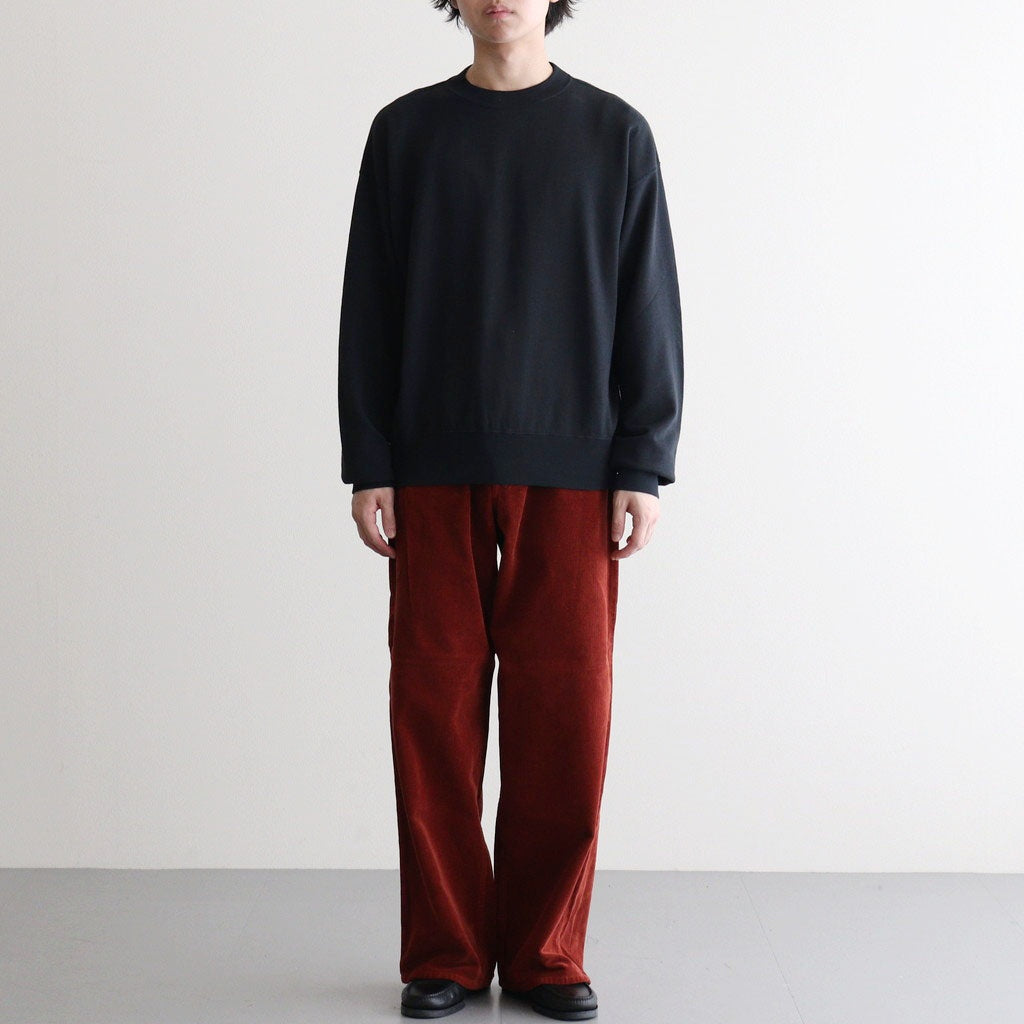 GARMENT-DYED FINX CORDUROY 5P WIDE PANTS #RED BROWN [A26SP01FX]