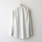 COTTON SILK STRIPE SHIRT #LIGHT GRAY STRIPE [A26AS01CS]