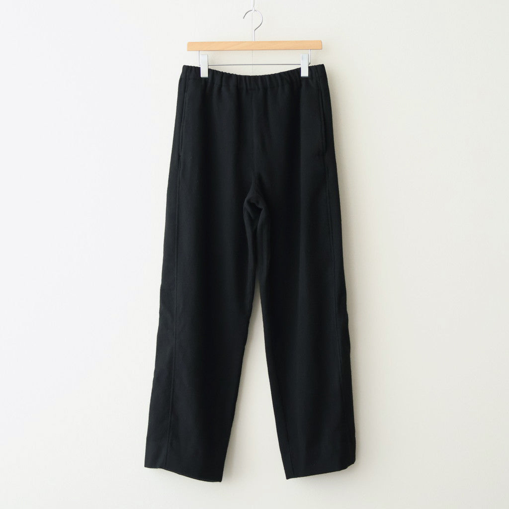 WOOL/CASHMERE FLEECE EASY TWIST TROUSERS #BLACK [ST.1270]