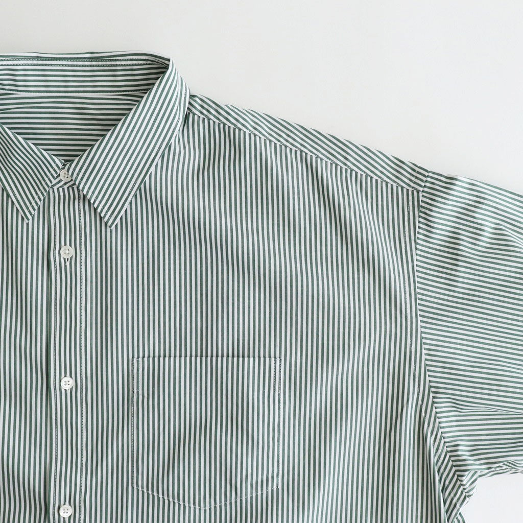 CORPORATE UNIFORM L/S SHIRT #GREEN STRIPE [FSC253-50105B]