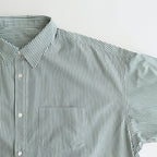 CORPORATE UNIFORM L/S SHIRT #GREEN STRIPE [FSC253-50105B]