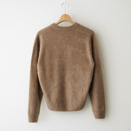 ROYAL CASHMERE FUR V NECK SWEATER #CAMEL [KRAGLW0910]