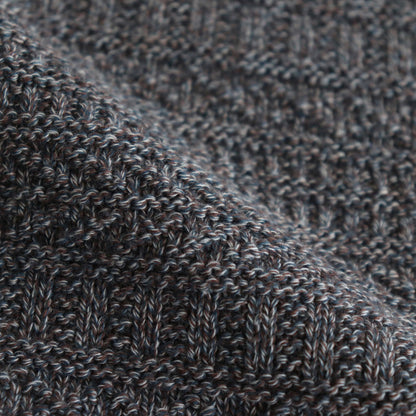 Fair Isle Links Knit #Blue gray [2403-005]