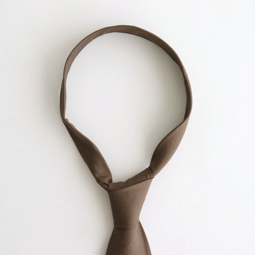 WASHED FINX TWILL TIE #BROWN [A25AT06TN]