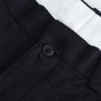 Chino Trousers - Two Tuck Straight #NAVY [11061601]