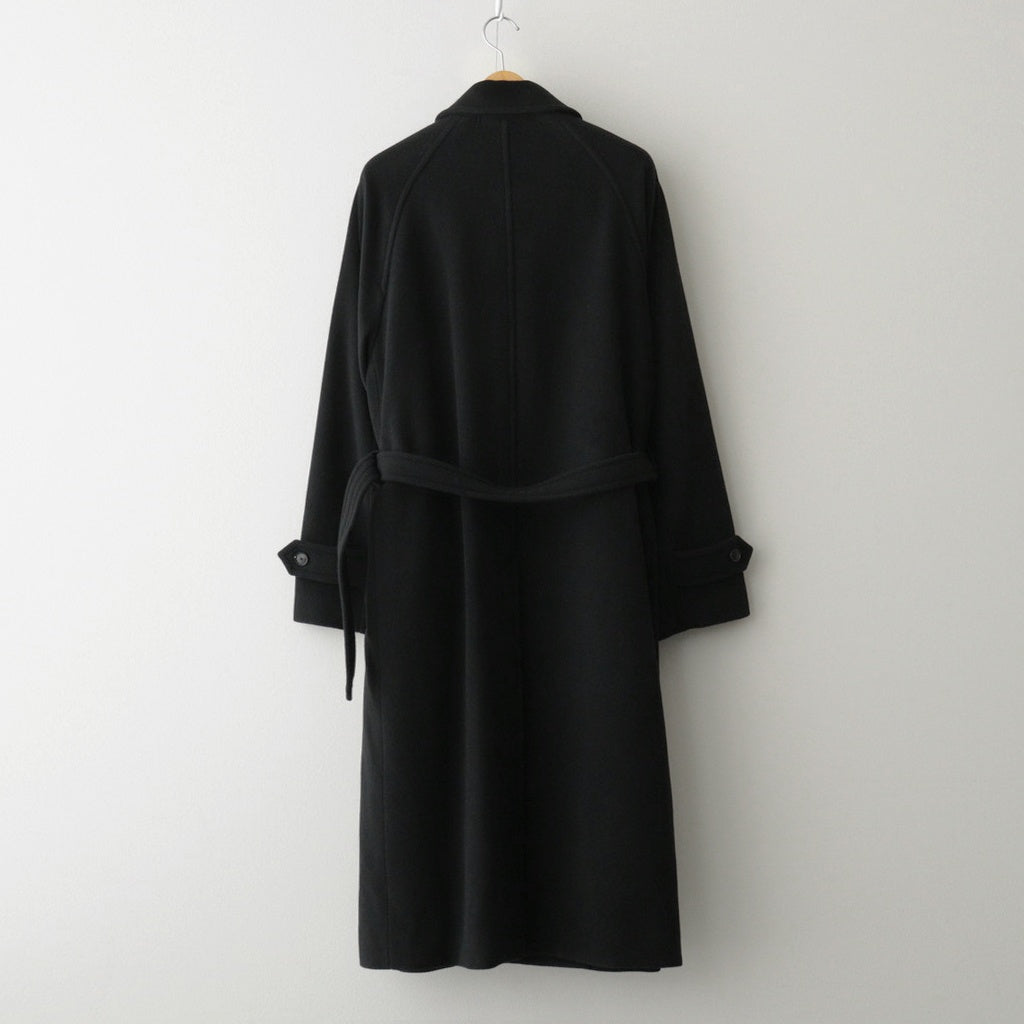 SUPER FINE WOOL MOSSER SOUTIEN COLLAR COAT #BLACK [A25AC01WM]