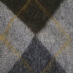 FINE WOOL ARGYLE KNIT CREW NECK LS #LIGHT GREY MULTI [ST.1649]