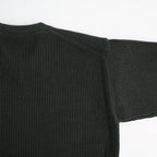 SUPER FINE WOOL RIB KNIT V-NECK P/O #TOP DARK OLIVE [A26AV03RK]