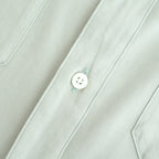 COTTON SILK VIERA LOOSE FIT HALF SLEEVE SHIRT #GREEN [BLAGLM0206]