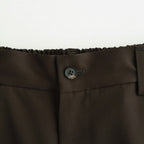 WIDE EASY SHORT TROUSERS #DARK BROWN [ST.1435]