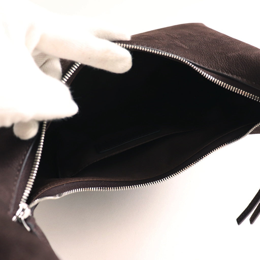 Round Leather Bag #D/BRN [12521015]