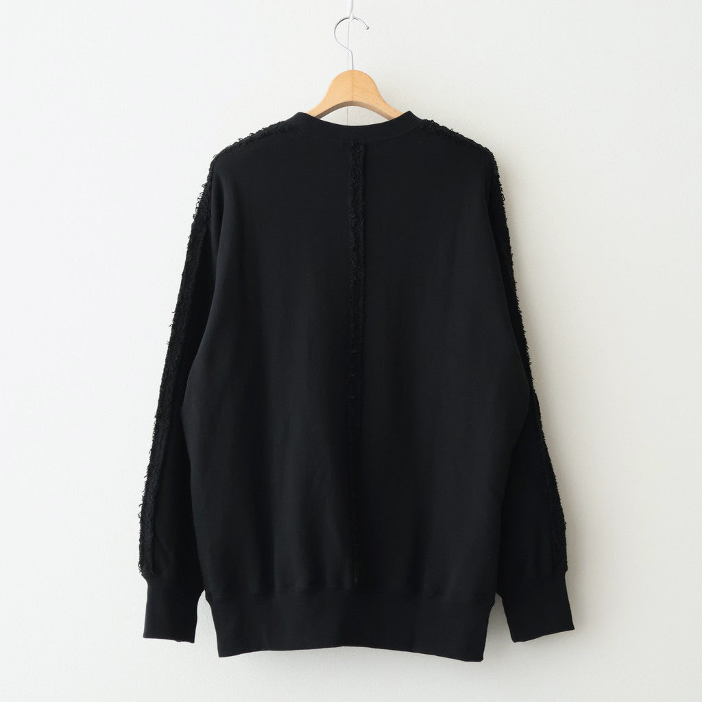 綿裏毛 製品洗丸首スウェット #BLACK [HP-T014-051]